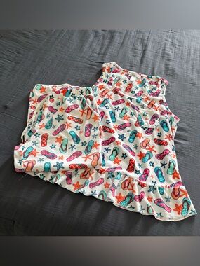 Two-Piece Flip-Flop & Starfish Pajama Set - White Multi - size med
